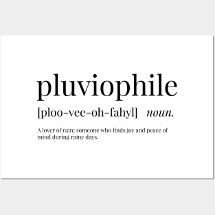 Pluviophile Definition Posters and Art